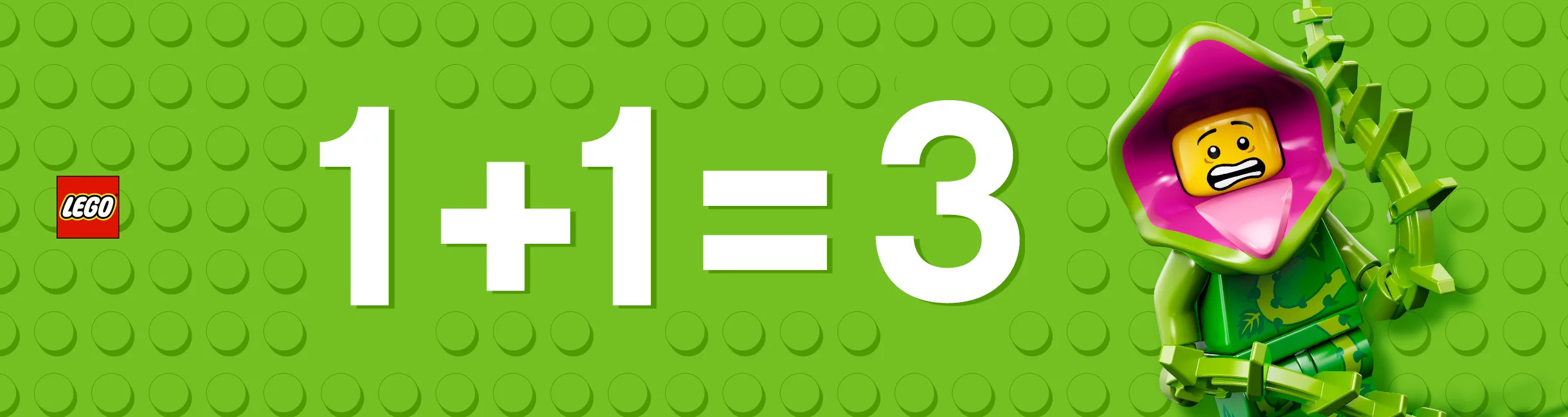 Рекламная акция Лего (LEGO) «1+1 = 3!»