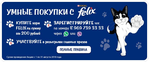 Рекламная акция Felix (Феликс) «Умные покупки с Felix»