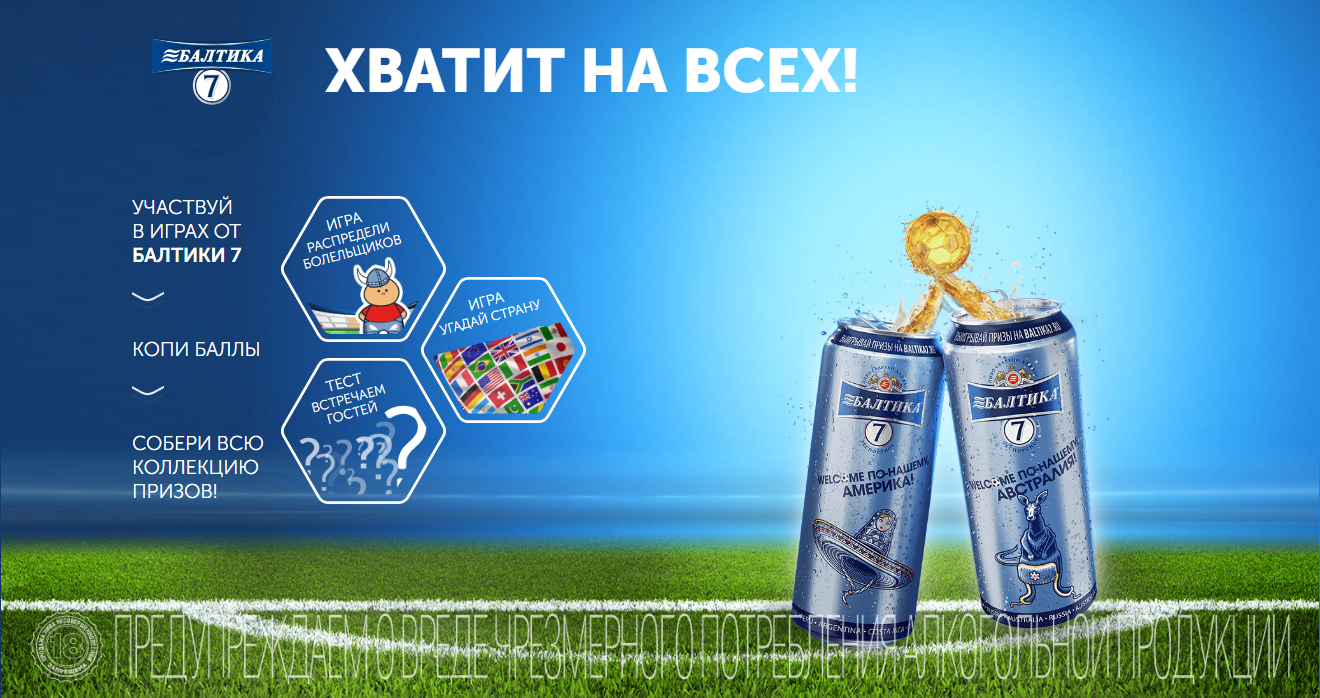 Рекламная акция пива Балтика 7 «Welcome по-нашему»